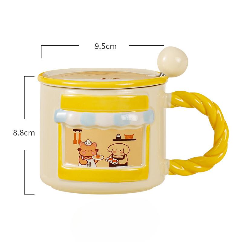 Creative Personalized Gift Box Set Ceramic Mug Office Gift Cup Coffee Cup Water Cup Couple Breakfast Cup