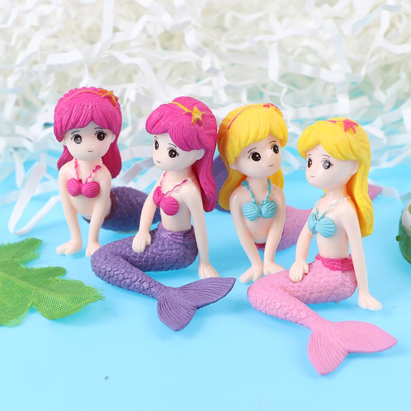 4Pcs Dollhouse Mermaid Figurines Ornament Micro Landscape Toy Cake Fairy Dec^`CA 4Pcs Dollhouse Mermaid Figurines Ornament Micro Landscape Toy Cake Fairy Dec^`CA