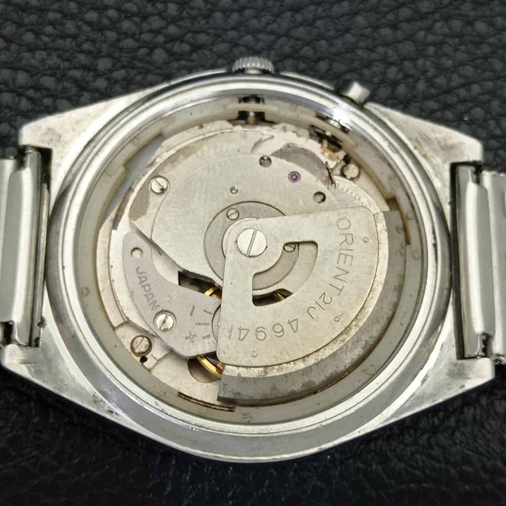 VINTAGE ORIENT AUTOMATIC 46941 JAPAN MENS BLACK COLOR DIAL WATCH a700611-5 R204-a700611