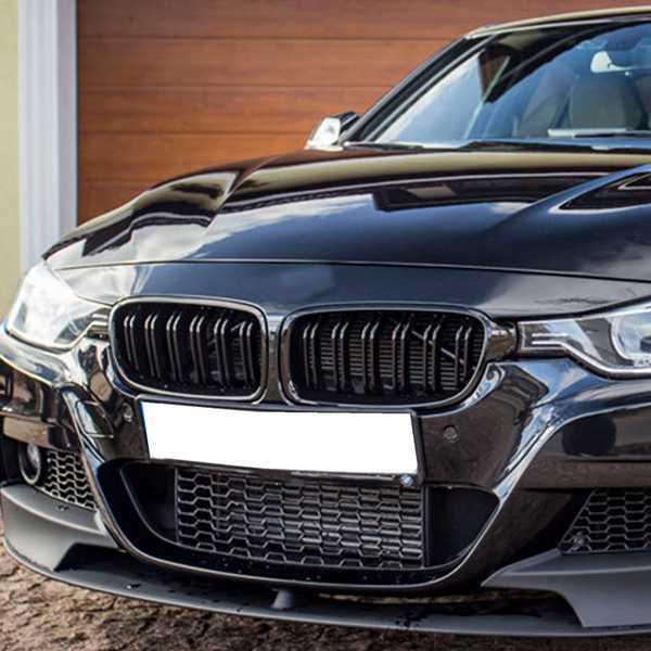 Helle schwarze ABS-Autogrill (1 Paar) für BMW