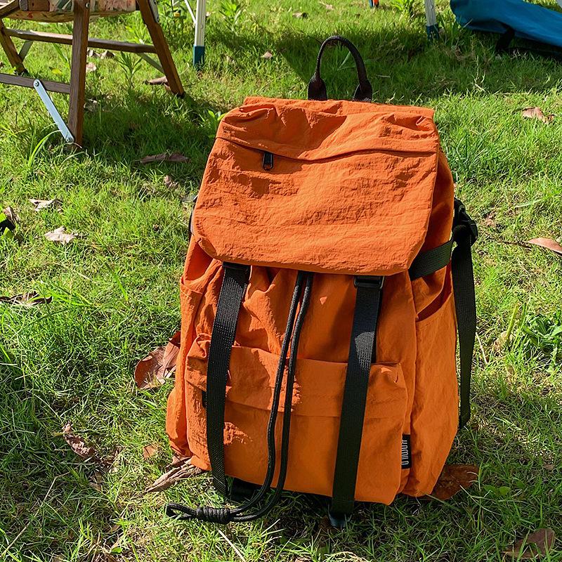 New Functional Backpack Large Capacity Outdoor Mountain Climbing Travel  Male Niche Japanese College Student Black Backbag, Backpack