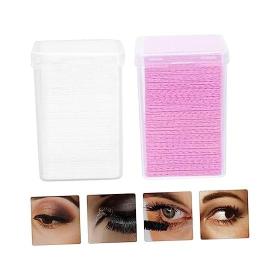 Eyelash Extension Remover Eyelash Glue Residue Remover Wiping Cotton Sheets Cotton Glue Wiping Cloth 200 Pieces Travel Cleaning Goods