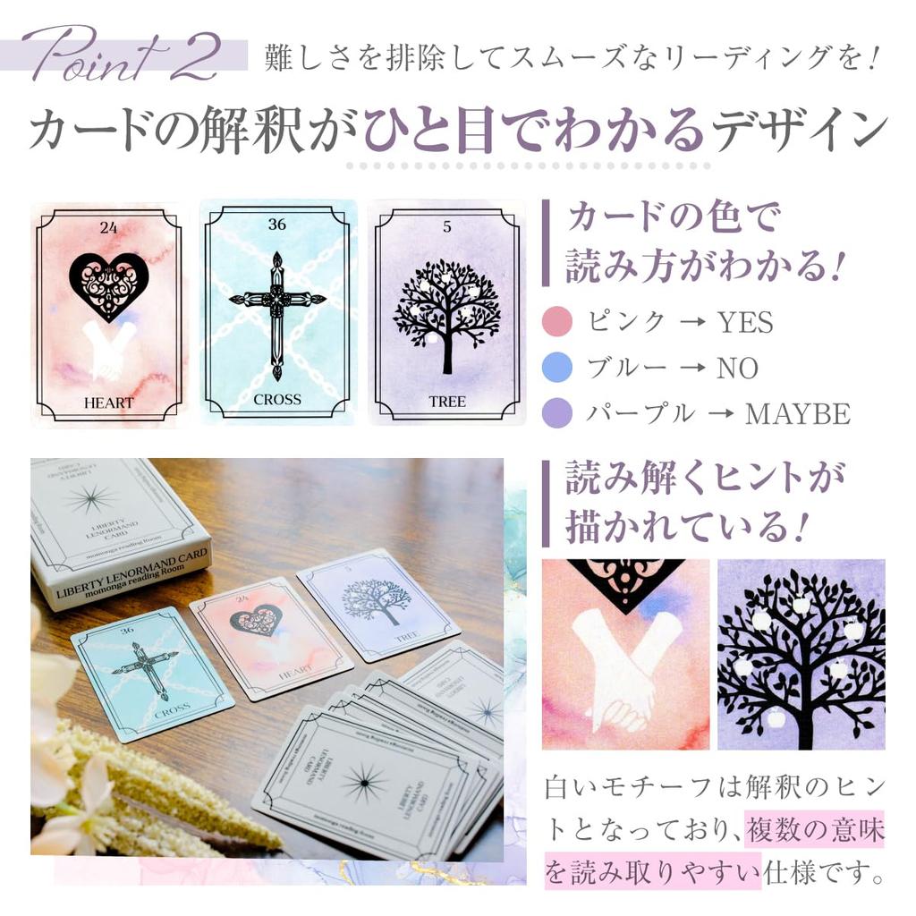 by YouTuber LIBERTY Lenormand Cards Grand Tableau Fortune Telling Mat Set Love Fate Reading Kit [Supervised momonga] & Beginner-Friendly &