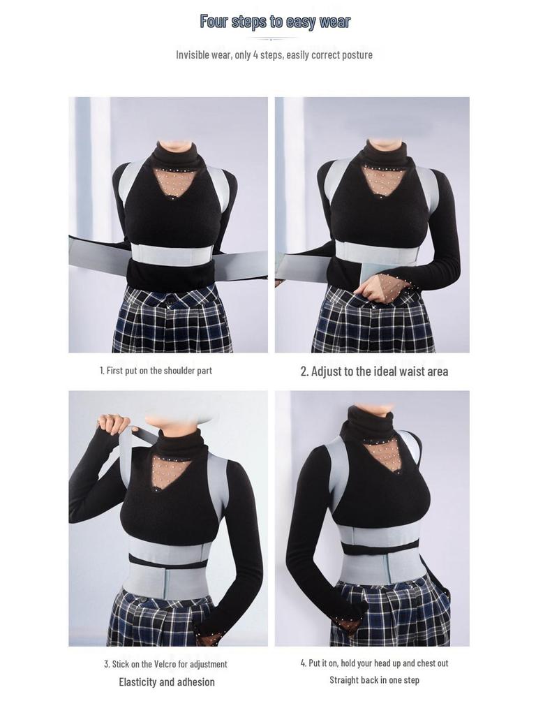 Adjustable Posture Corrector Belt for Adults & Children - Invisible Back and Shoulder Support