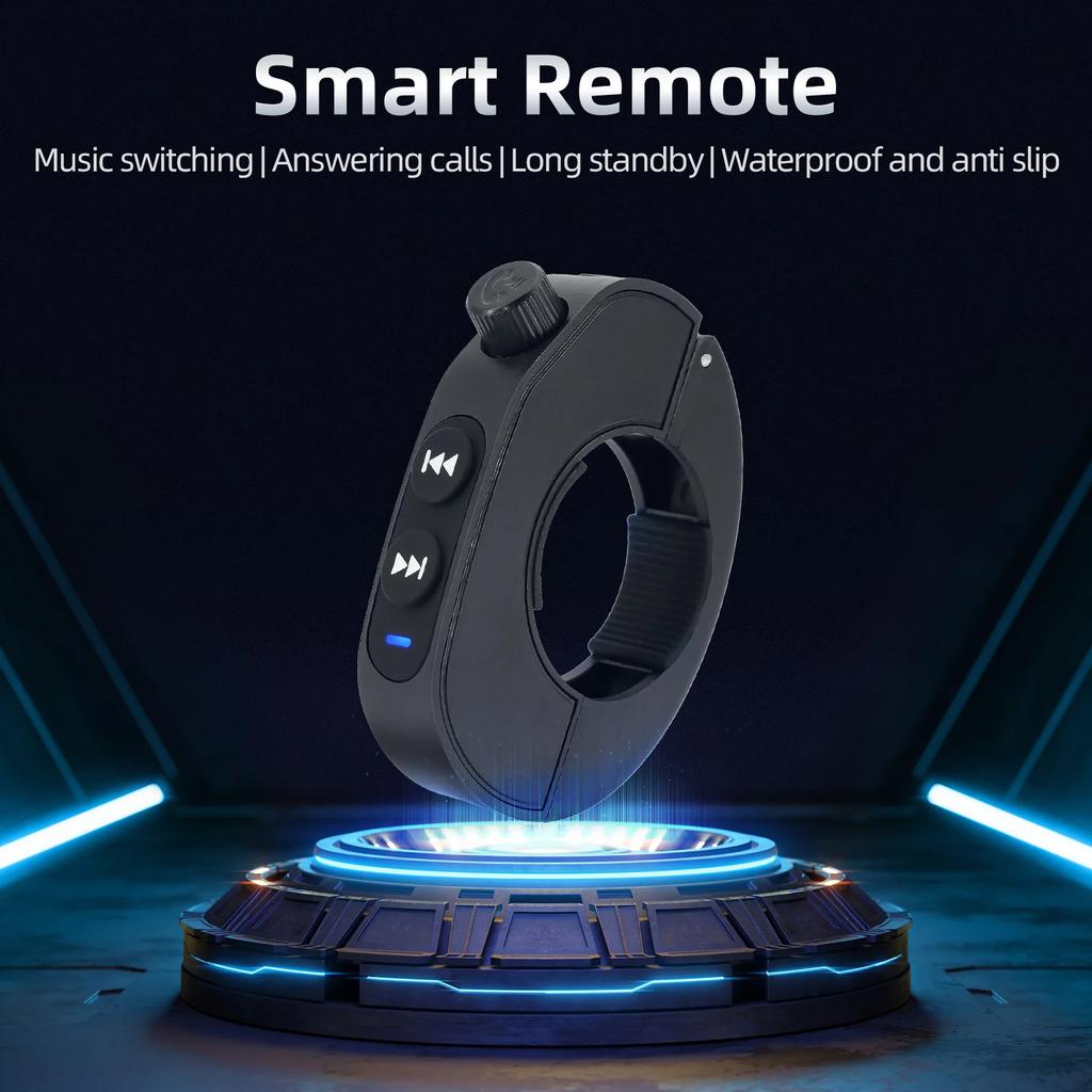 Motocyklový Bluetooth dálkový ovladač Vodotěsné tlačítko pro média na řídítkách Bezdrátový ovladač hudby