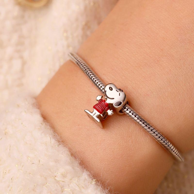 New 925 Silver Cartoon Snoopy Mickey Minnie Clip Charms Beads Fit DIY Bracelets Women Jewelry Gifts