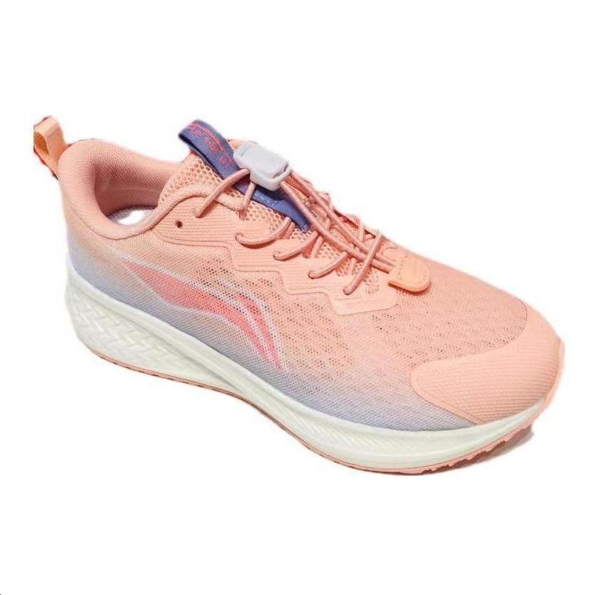 Li Ning Comfortable Versatile Non-Slip Shock-Absorbing Durable Low-Top Kids Running Shoes Kids sneaker Pink YKFT038-4