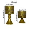 2Pcs/set Pedestal Base Iron Hollow Candle Cup Retro Design Round Candle Stands  Atmosphere Decor