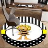 Bee Themed Chair Mat  Round Carpet for Home Decor, Office Use, and Gifts0392b