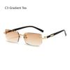 New Frameless Fashion Sunglasses Trend Rimless Cut Edge Shades Versatile Sun Glasses For Men Women