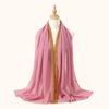 Golden Wave Modest Covering Scarf Chiffon Material Shawl Wrap New Eid al-Fitr Hijab  Arab Style