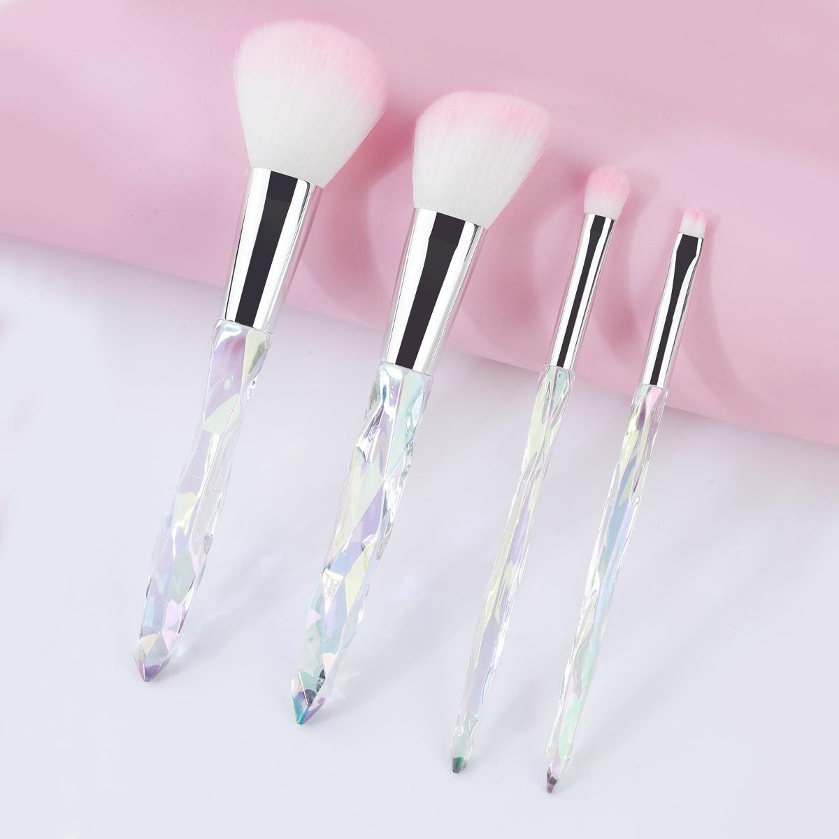 

4pcs Makeup Brush Set,Foundation Brush,Blush Brush,Concealer Brush,Eyeshadow Brush With Box, Professional Cosmetic Brushes рожевий