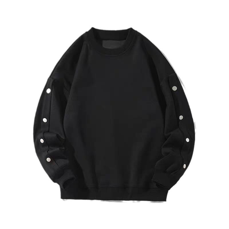 Breasted crew neck sweater men's spring and autumn 2025 new Hong Kong style loose senior sense large size youth jacket trendy brand
