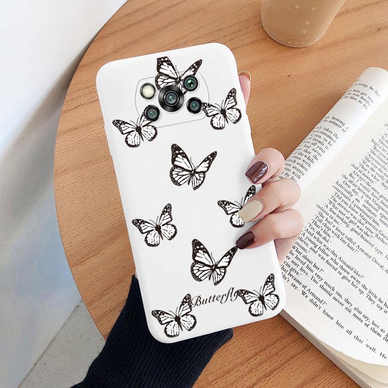For Poco X3 Pro PocoX3 NFC Cover Cute Flower Phone Case For Xiaomi Poco X3 X 3 Fashion Dinosaur Silicone Bumper Soft TPU Coque