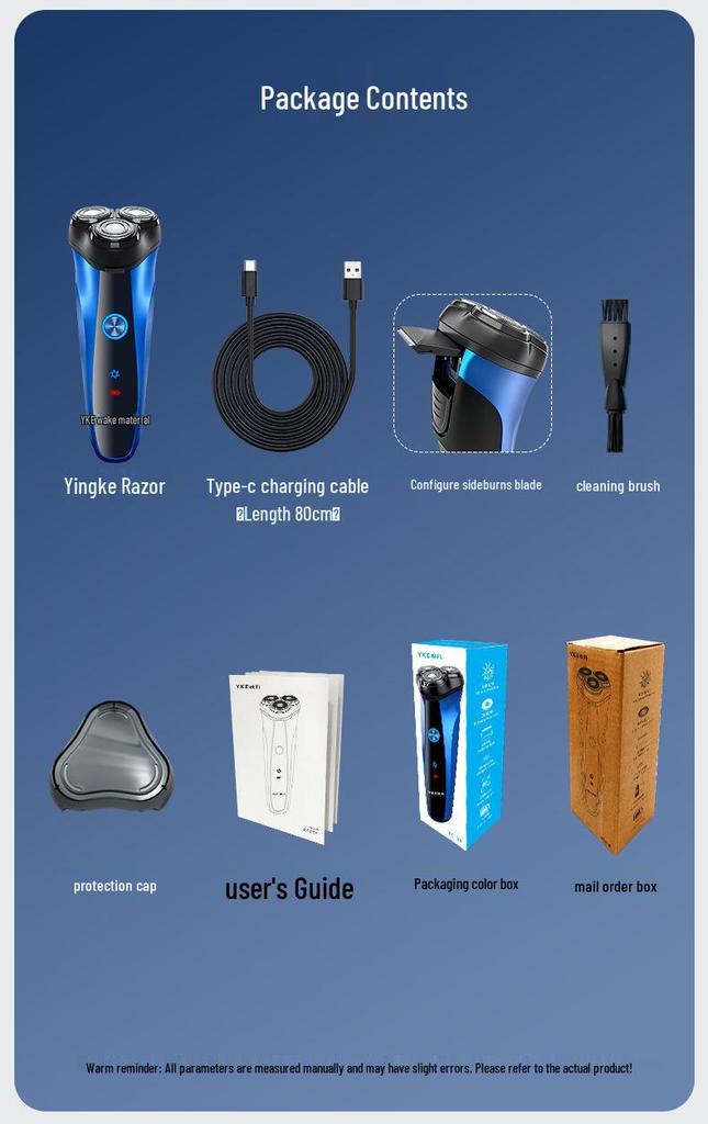 Rechargeable Electric Shaver and Beard Trimmer for Men