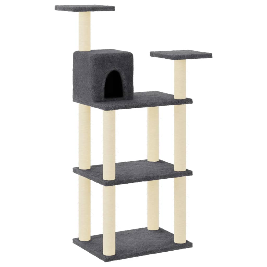 Scratching Post with Sisal Scratching Posts Dark Grey 118.5 Cm