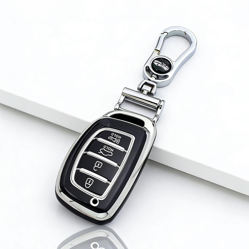 4 Buttons TPU Car Remote Key Case Cover for Hyundai Tucson Ix35 Ix45 I10 I30 I40 Santa Fe Rena Sonata Elantra Creta Shell Fob