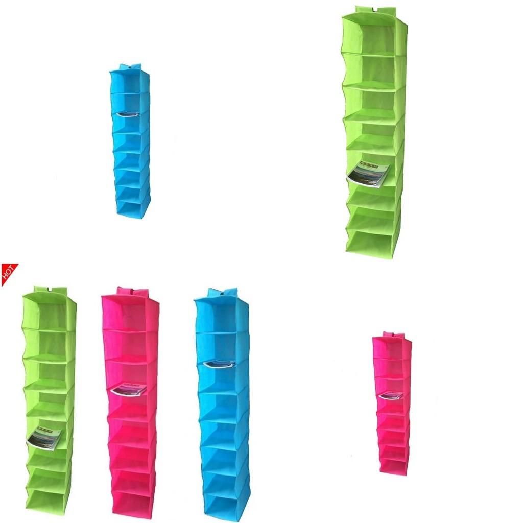 8tier Nonwoven Hanging Shoe Organizer For Closet Storage And Home Organization