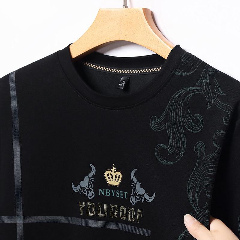 High-Quality Men's Casual Printed Round Neck Long-Sleeve Hoodie for Autumn