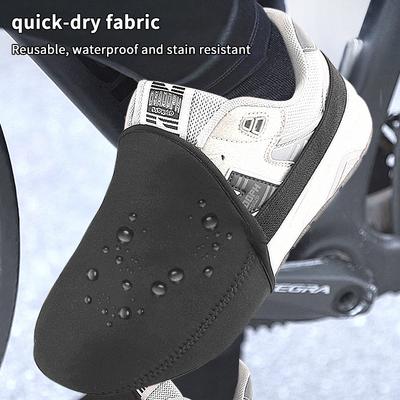 1 Paar Radschuhüberzieher Winddicht Halbe Handfläche Zehenschutz Rennrad Überschuhe Warm Anti-Rutsch Motorradstiefel Zubehör