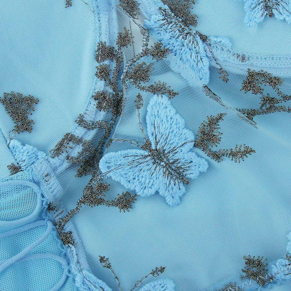 Butterfly Embroidered Backless Camisole Vest for Women