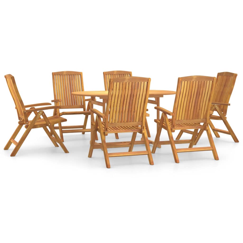 7 piece Outdoor Dining Set Solid Wood Teak