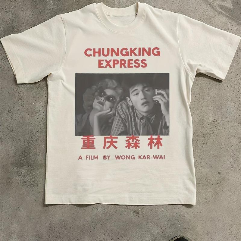 Chongqing Forest Filmplakat T-Shirt Unisexs T-Shirt Sommer Neuer Stil Unisex T-Shirt