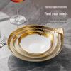 Diruien Gold Plated Ceramic Dining Bowls