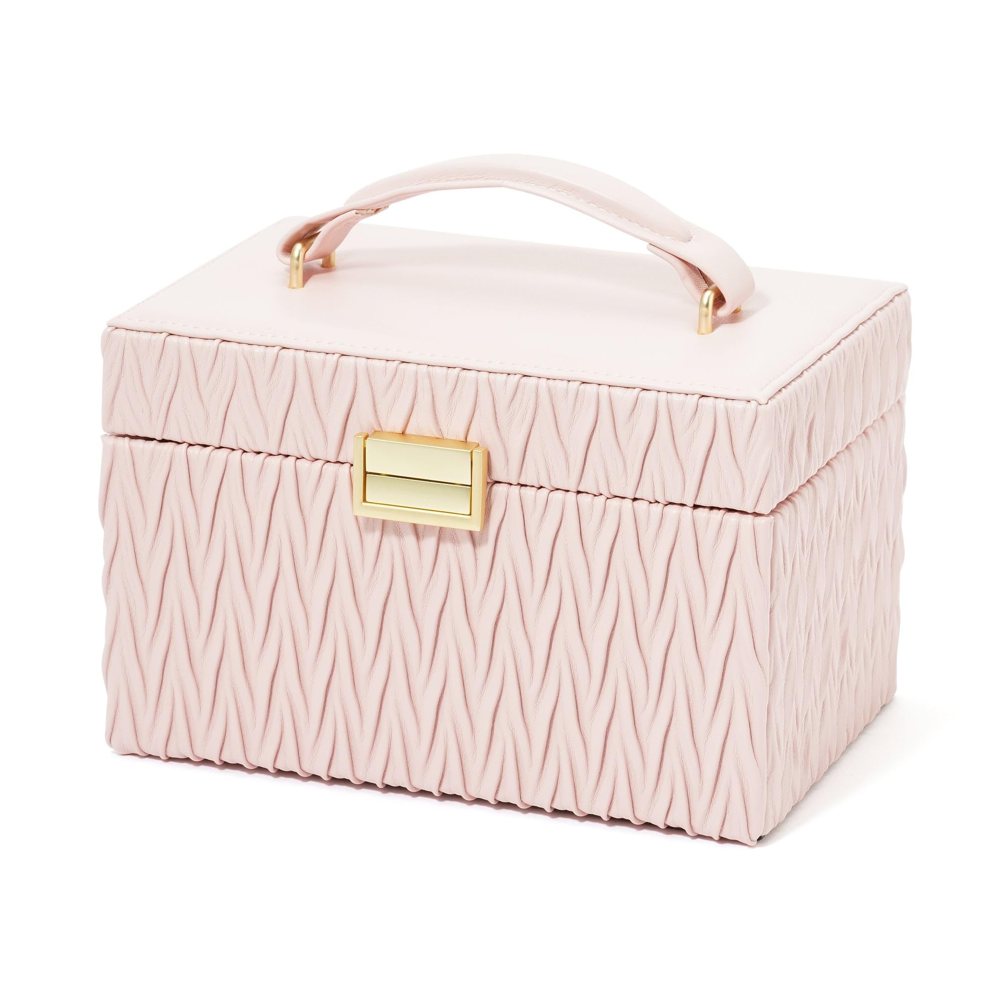 

Francfranc Francfranc Embossed Jewelry Box, Small, Pink