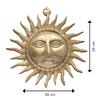 Messing Sonnenstatue | Höhe-26 cm ca.. | Vastu-Idol für Zuhause und Büro | Zonale Platzierung-Osten | Messingsonne für Vastu