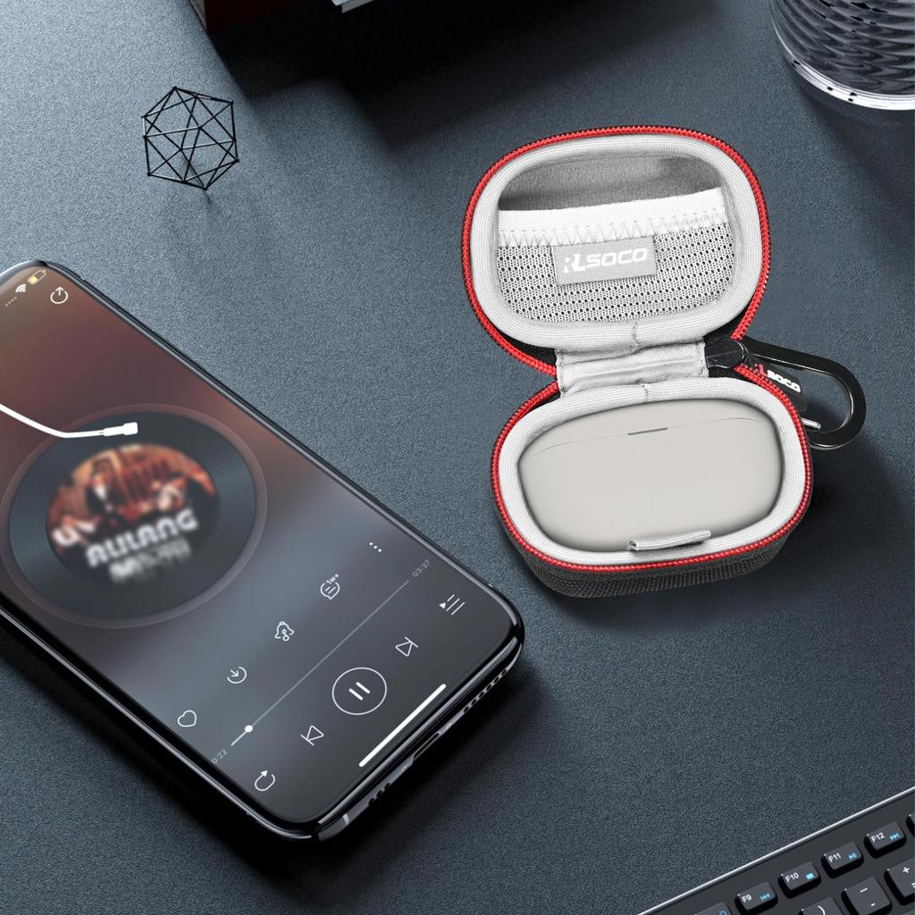 RLSOCO Schutzhülle kompatibel mit Sony Sony Wireless Noise Cancelling-Kopfhörern WF-1000XM4 (Schwarz)