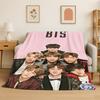 Berühmter B-BTS KPOP Star Weiche Flanell-Kuscheldecke, Warme Gemütliche Decke für Bett, Couch, Sofa, Schlafzimmer, Wohnzimmer, Reise, Camping Geschenk