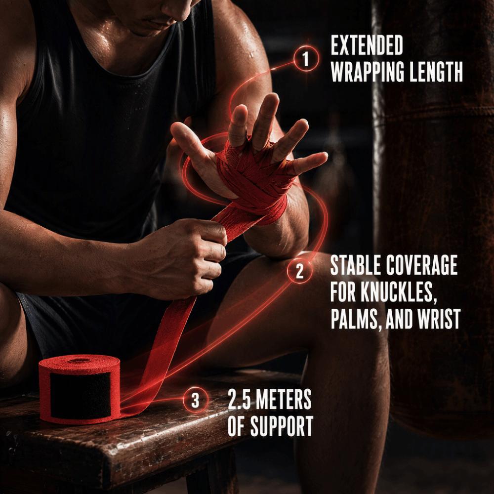 2pcs Elastic Material Elastic Hand Wraps Pair Pack Sports Handwraps Boxing Training