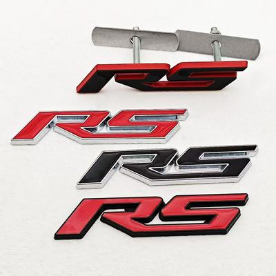 3D Metall RS Logo Aufkleber Frontgrill Emblem Heckklappen Abzeichen Für Onix Blazer lumina Camaro Cruze Monza Auto Zubehör