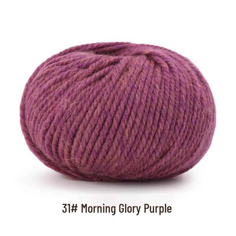 Yak Down 3-Strand Wool Yarn for Hand-Knitted Medium-Thick Sweaters, Cardigans, Scarves, and Hats