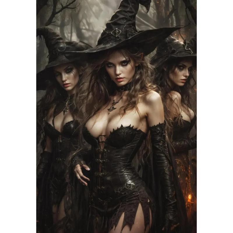 Kobieta Maska Impreza Fantasy Wiedźma Mroczna Sztuka Plakaty Druki Obraz na Płótnie Sztuka Ścienna Obraz Salon Dekoracja Domu