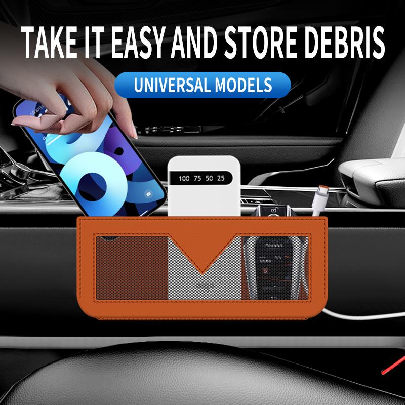 General Vehicle Installation Bag Mobile Phone Bag Sticky Multi-functional Mesh Bag Storage Hanging Bag Car Storage Box Supplies