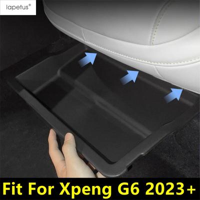 Car Front Seat Below Storage Box Container Drawer Type Organizer Holder Tray Accessories Interior For Xpeng G6  2024 2025