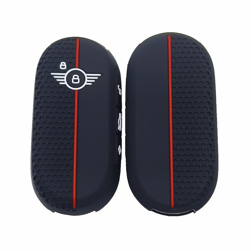 

Cocolockey Silicone Smart Key Cover Case for 2023-25+ BMW MINI F65 F66 F67 U25 4Button Keyless Remote Car Keys Soft Pad on Side