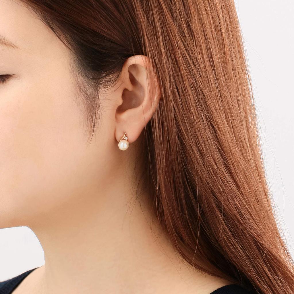 ESTELLE June Birthstone Akoya Pearl and 10K Yellow Gold Earrings (0242-0540-0019-0000)