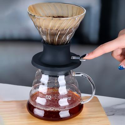 Immersion Coffee Dripper Glass Coffee Dripper Switch Hand Brewing Coffee Maker Filters for Home/Commercial Coffee Accessories