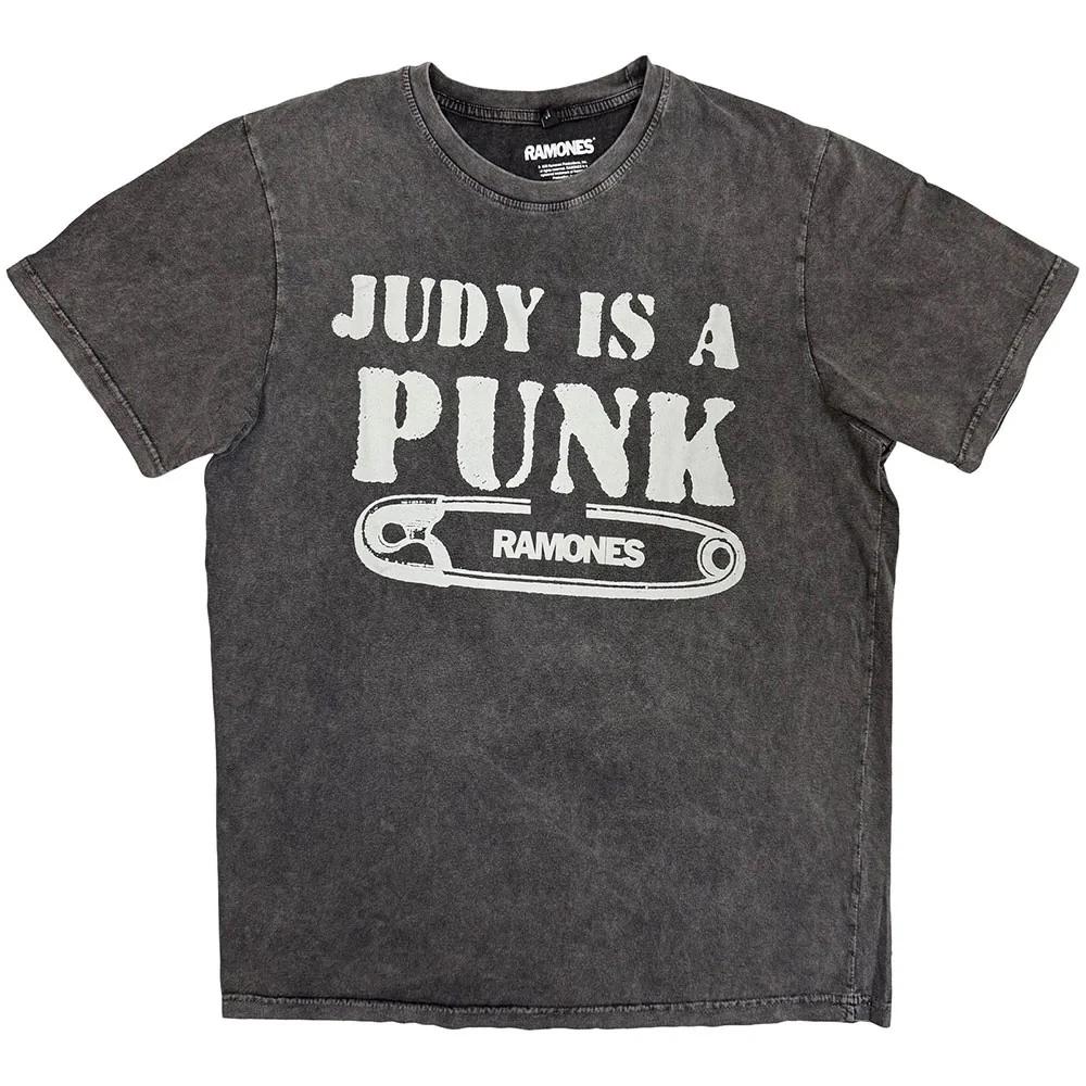 

Ramones Stone Wash T-Shirt: Judy (Charcoal Grey) OFFICIAL NEW L