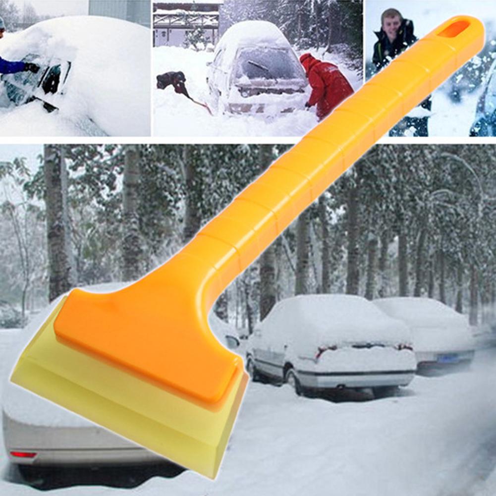 Car Snow Scraper,Ice Scraper Snow Brush With Soft Rubber,Long Handle Ice Scraper,Car Windsheild Snow Shovel Ice Scraper For Car