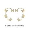 Butterflies Earrings Lightweight Eardrop Earring Zircon Sturdy Easy Matching Smooth Jewelry Accessory Women Party
