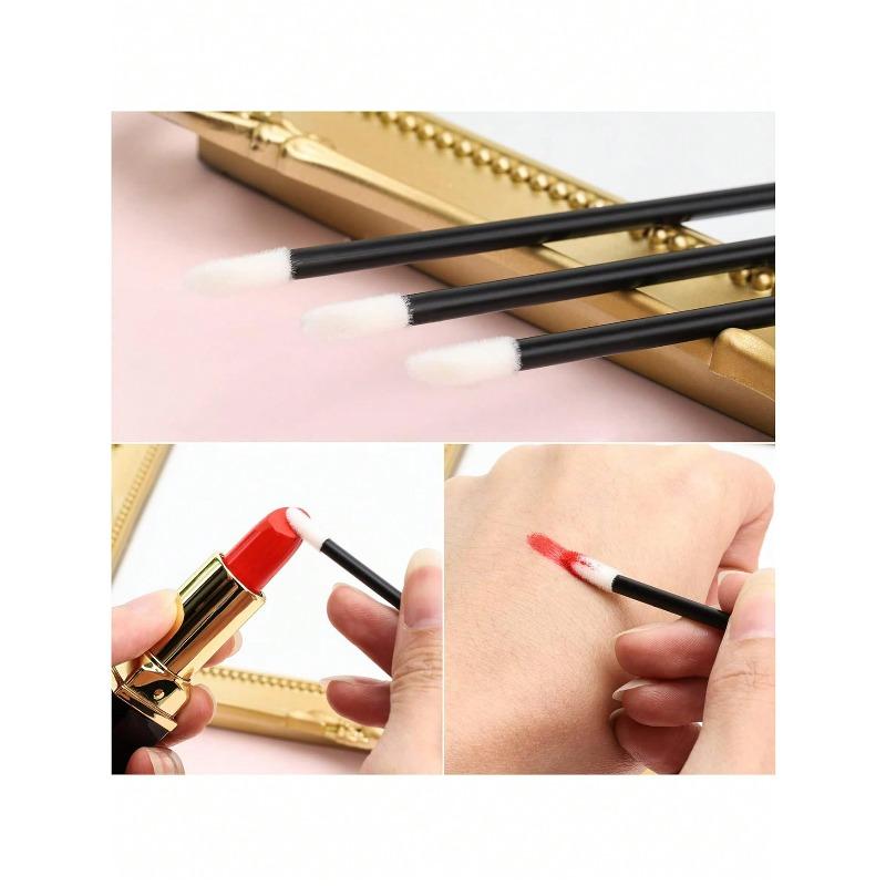 50 Stück Einweg-Lipgloss-Applikatoren, Professionelle Make-up-Werkzeuge für Wimpern und Lippen, Augenbrauenbürste, Lipgloss-Applikator für Beauty-Werkzeug