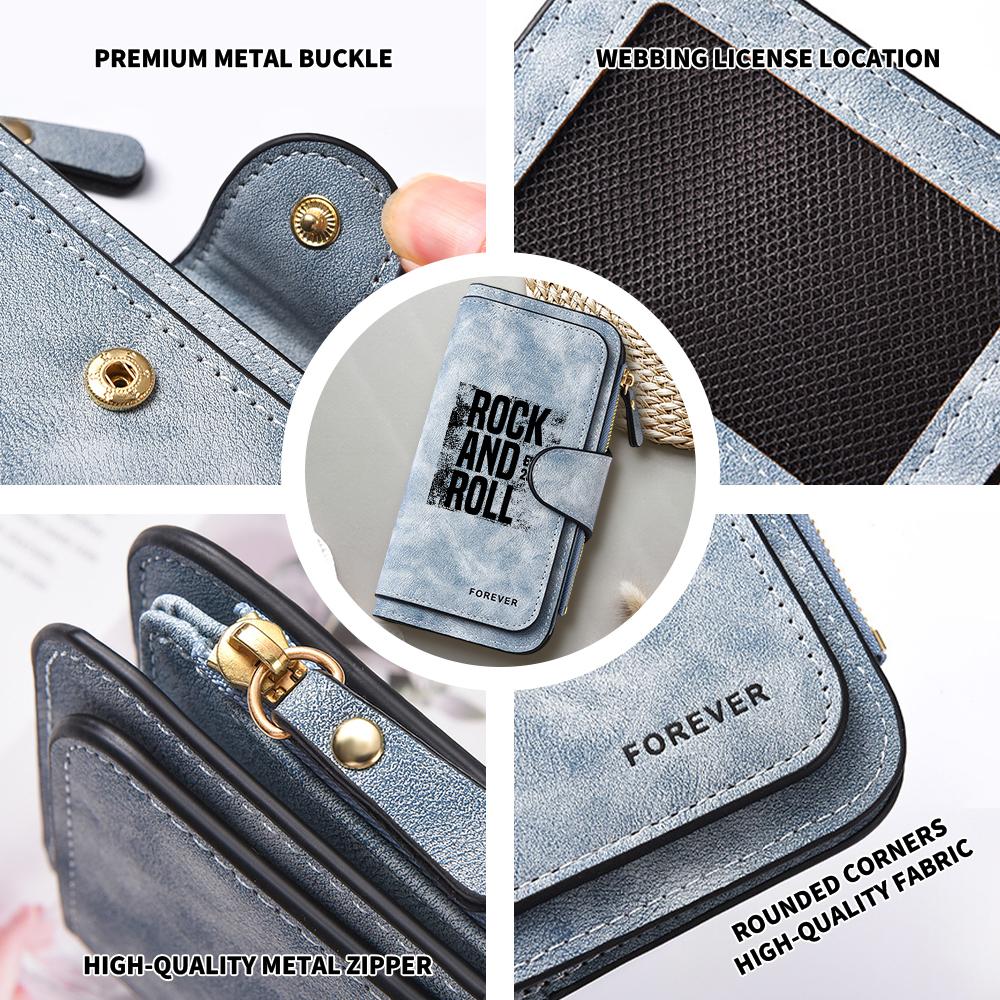 Rock And Roll Long Wallet Forever Purse Large Capacity Card Holder Fashion Casual Portable Bag