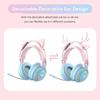 2 in 1 Cute Antlers/Cat Ears Wireless Bluetooth Headphones Gamer 3.5mm Headset Gaming Headphones Gift for Children Low Latency