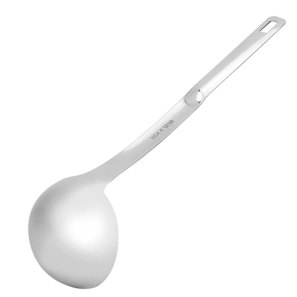 Soup Oil Filter Spoon Stainless Steel Strainer Long Handle Cooking Ladle for Home Restaurant