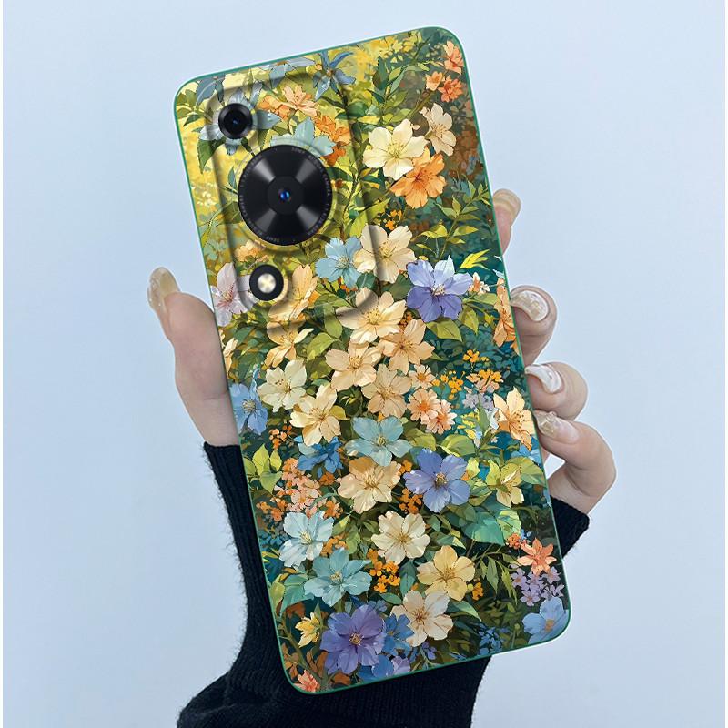 For Huawei Nova Y72 Phone Case Fashion Simplicity Flower Matte Silicone Shell For Huawei Nova Y72S Y63 Y 72 Back Cover Housing