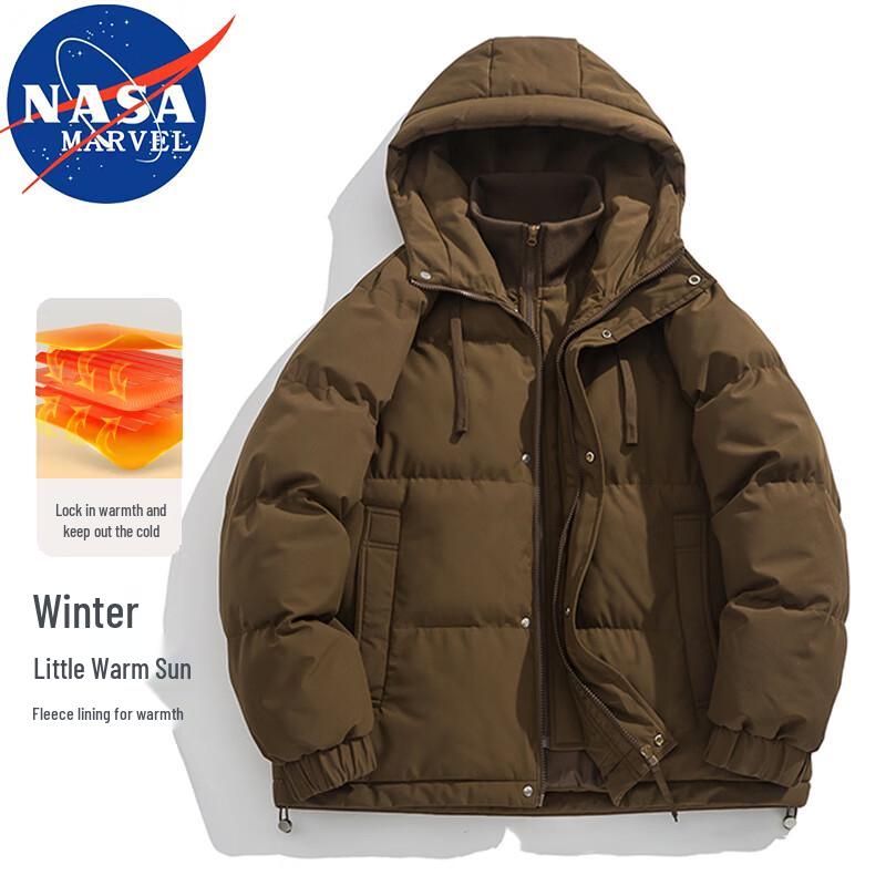 NASA MARVEL Men's Hooded Puffer Jacket